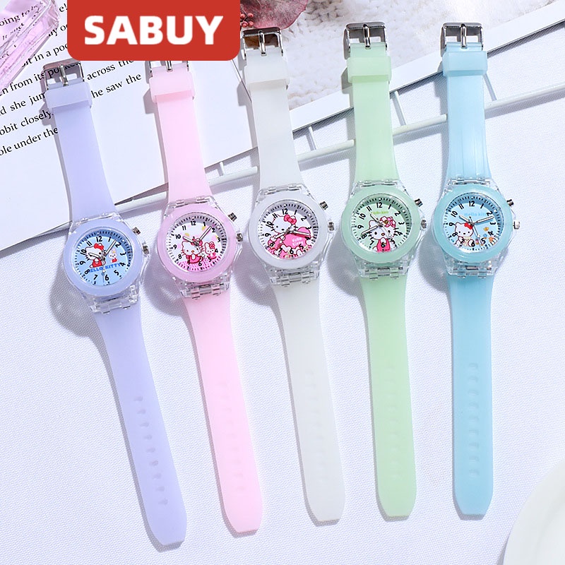 Đồng Hồ Đeo Tay Thể Thao Bằng Thép Không Gỉ Hình Mèo Hoạt Hình Dễ Thương Thời Trang Hàn Quốc Mới Cho Bé Gái