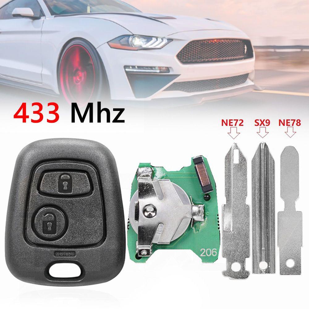 Chìa Khóa Điều Khiển Từ Xa 2 Nút ID46 Chuyên Dụng Cho Xe Hơi Peugeot