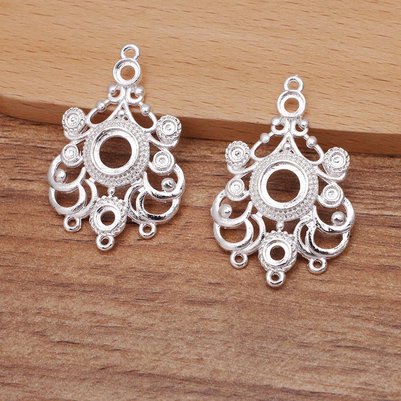 1 phiến treo đúc họa tiết hoa sen 27*40mm nguyên liệu làm trâm làm trang sức cổ trang
