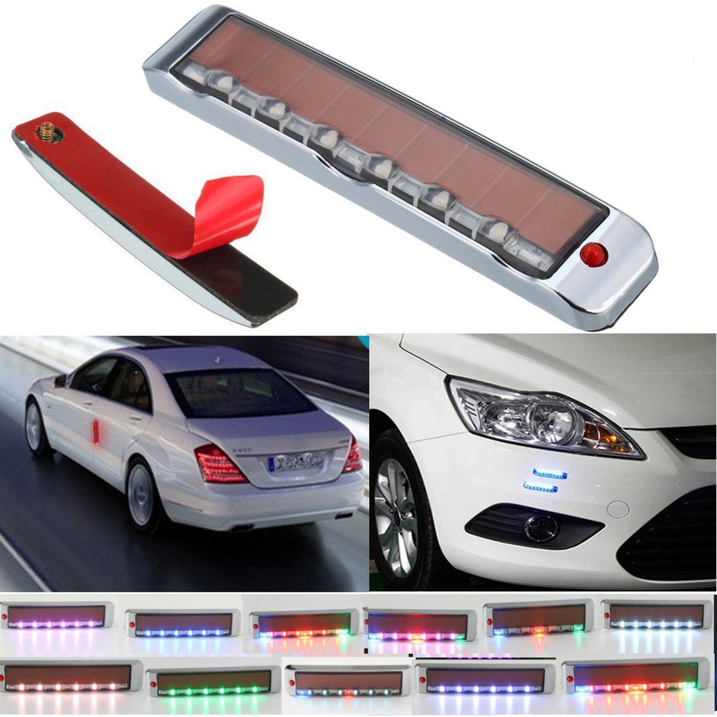 Thanh đèn tín hiệu khẩn cấp không dây với bóng LED năng lượng mặt trời