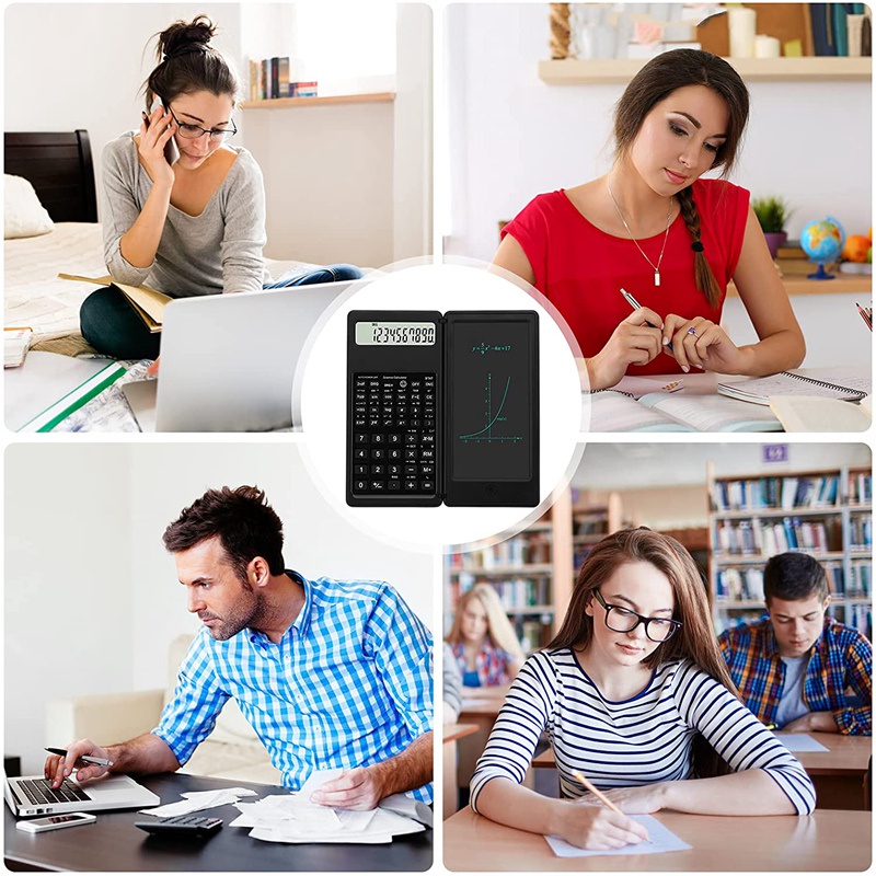 Máy tính bỏ túi màn hình LCD 10 chữ số màu đen