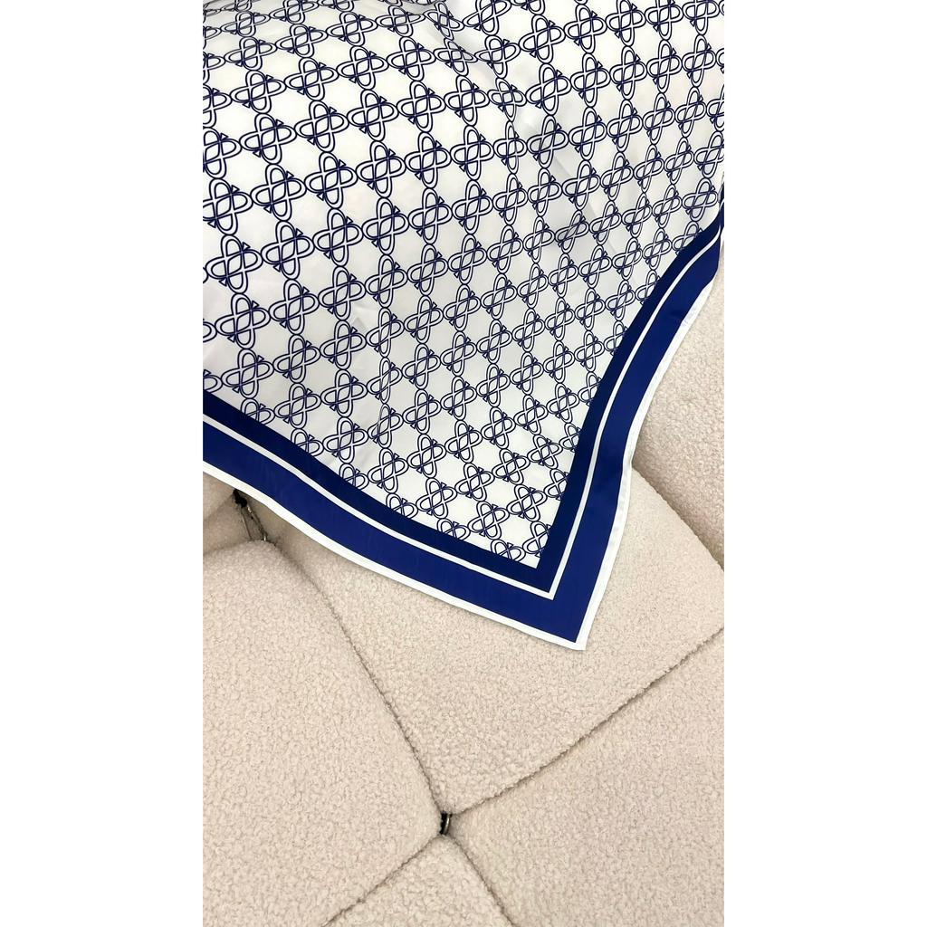 Khăn lụa cao cấp in monogram ACE 60x60