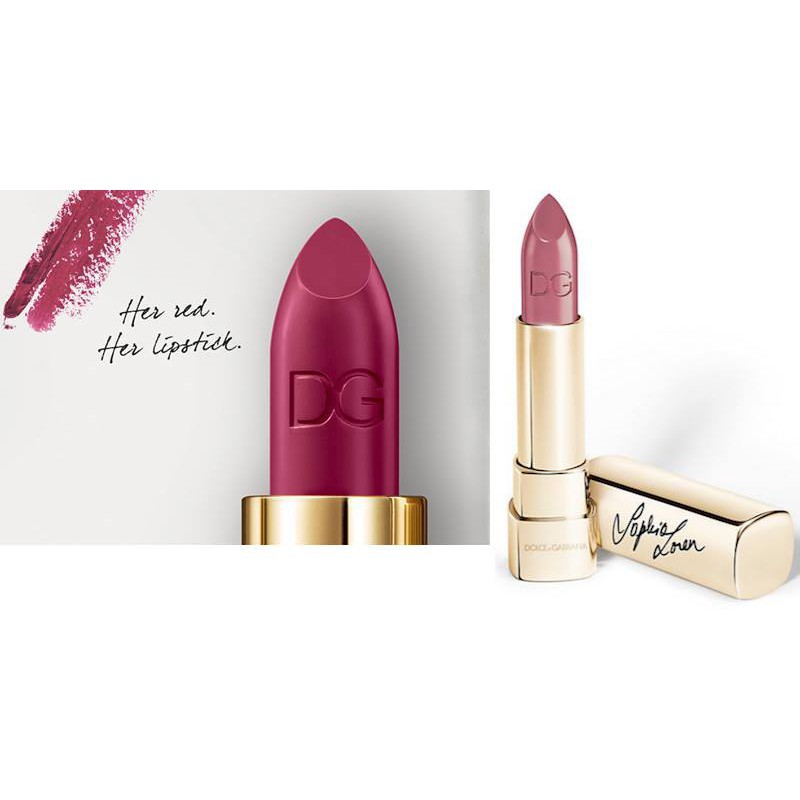 Son Dolce & Gabbana số 01 Sophia Loren Shine Lipstick Sophia Loren  Màu Đỏ Anh Đào