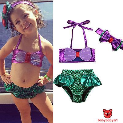 Bộ Bikini Tiên Cá Cho Bé Gái Từ 0-8 Tuổi