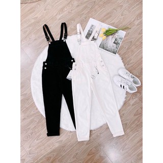 Quần yếm jeans nữ dáng dài 