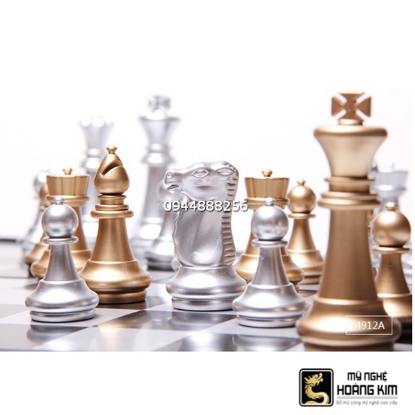 BỘ CỜ VUA Nam Châm Vàng Bạc   Mỹ Nghệ Hoàng Kim, cờ vua đẹp
