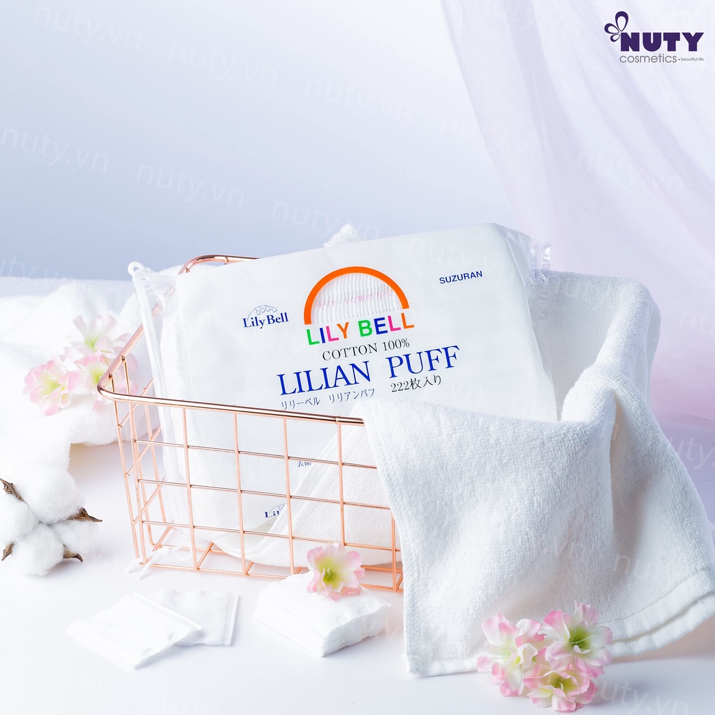 Bông Tẩy Trang Lily Bell Lilian Puff Cotton (222 miếng)