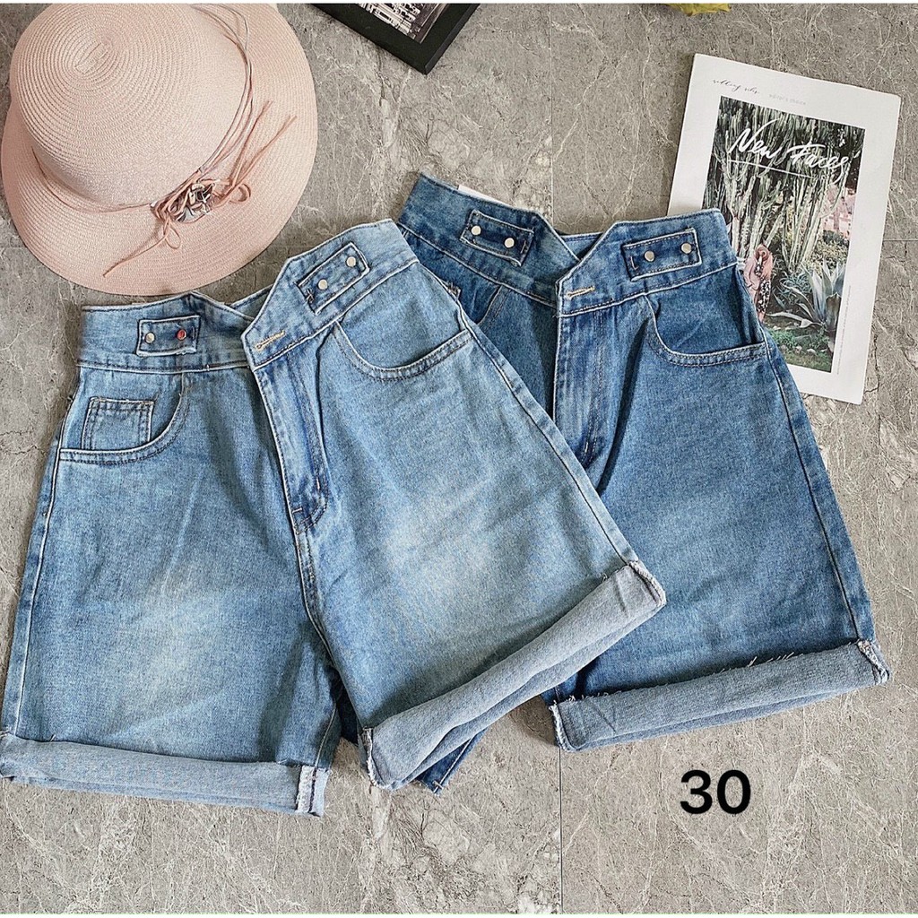 Quần Short Ngố Jean Nữ Size Đại Lưng Cao Kiểu Từ 40kg đến 80kg Hàng VNXK Bigsize MS30