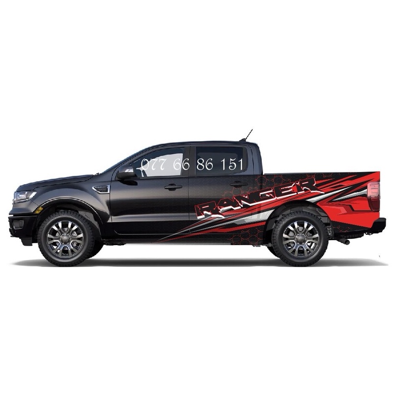 Tem Dán Sườn Xe Ford Ranger Cho Xe Màu Đen Mẫu Mới