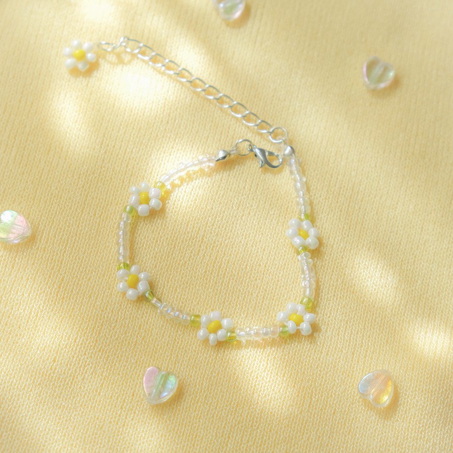 Daisy flower bead - Vòng tay hạt cườm hoa cúc daisy