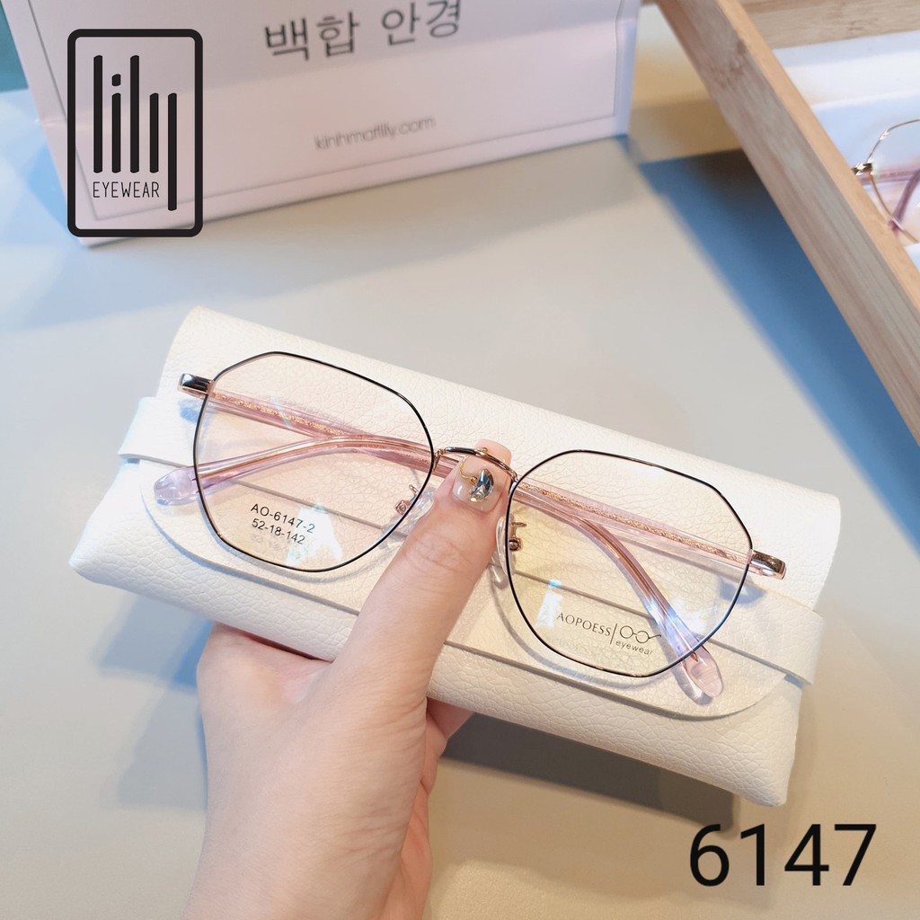 Gọng Kính Cận Kim Loại GK6147 - Gọng Kính Mắt Thời Trang