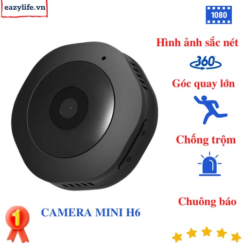 Camera mini wifi H6 cảm biến chuyển động, gửi thông báo về điện thoại, quay ngày đêm Không có đánh giá | WebRaoVat - webraovat.net.vn