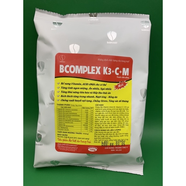 100g B COMLEX dạng Cốm - bổ sung vitamin nhóm B cho chim, chó, mèo, gia cầm, gia súc