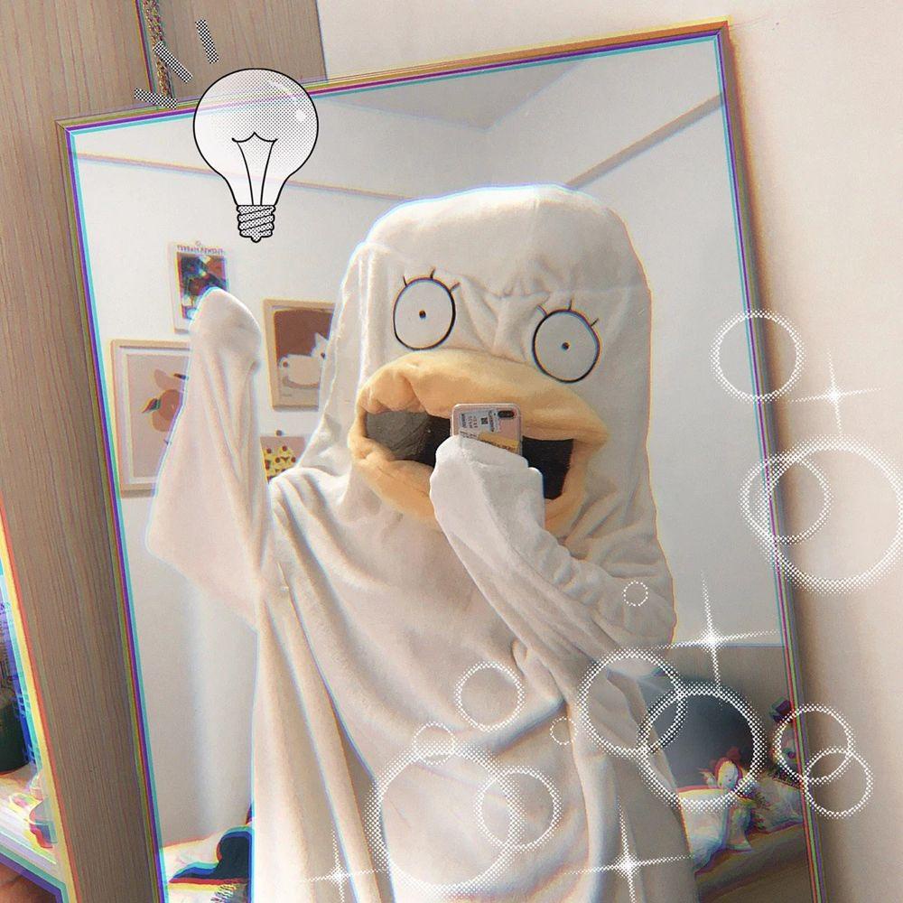 OCEANMAP Túi Ngủ Giữ Ấm Hình Chú Vịt Hoạt Hình Phong Cách Nhật Bản