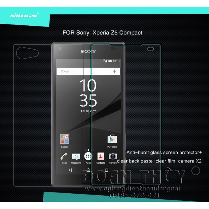 Dán Kính Cường Lực Sony Xperia Z5 Compact Hiệu NillKin 9H - Giá rẻ