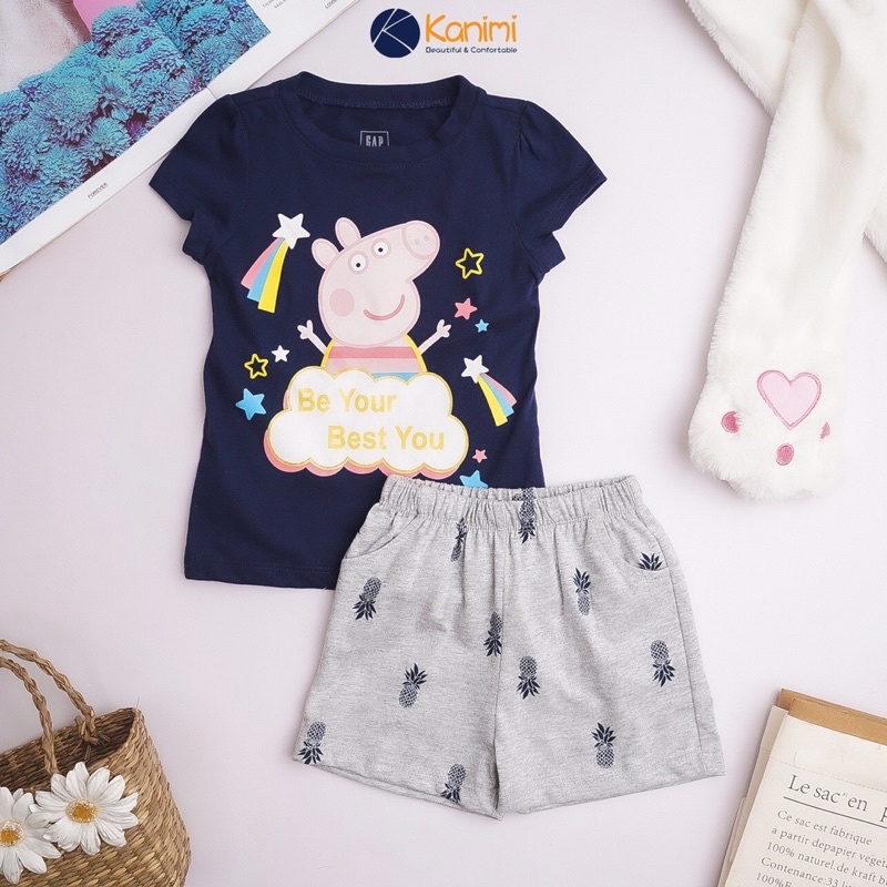 Đồ bộ ngắn tay GAP bé gái 1-5T nhí