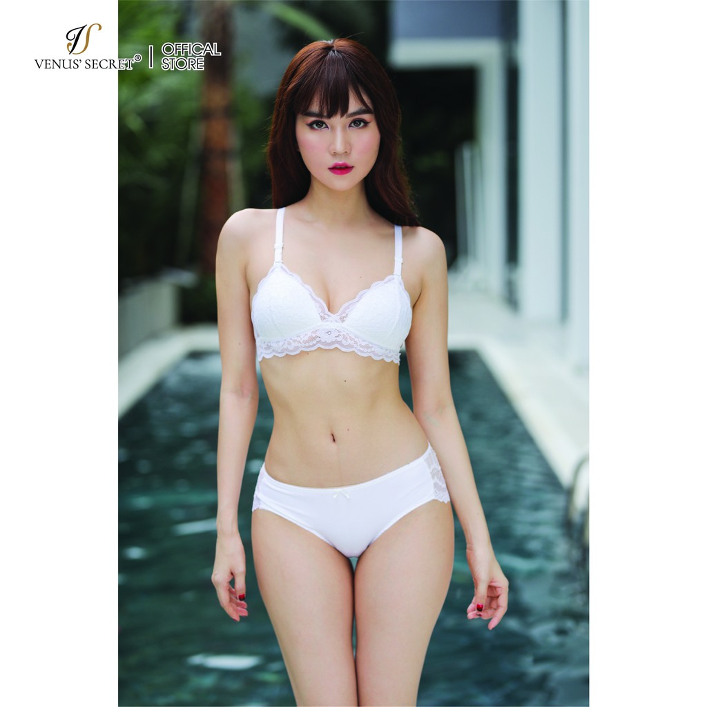Quần lót nữ kiểu dáng hipster nữ tính, Đồ lót vải sợi poly cao cấp phối ren VENUSSECRET | BigBuy360 - bigbuy360.vn