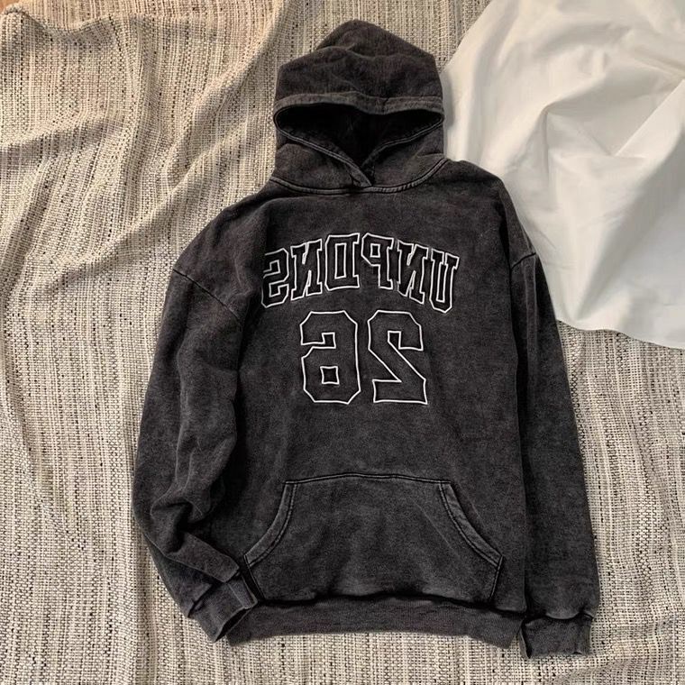 Áo Hoodie Vải Nhung Dày Dáng Rộng Họa Tiết Màu Nhuộm Phong Cách Hip Hop Mỹ Cá Tính Cho Nam Và Nữ