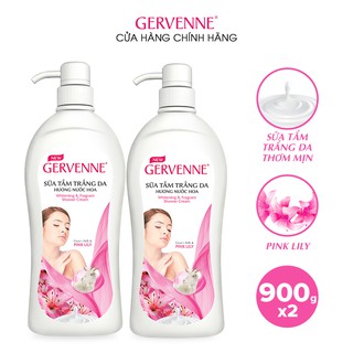 Sữa Tắm Gervenne Pink Lily Tinh Chất Sữa Dê Hương Hoa 900g