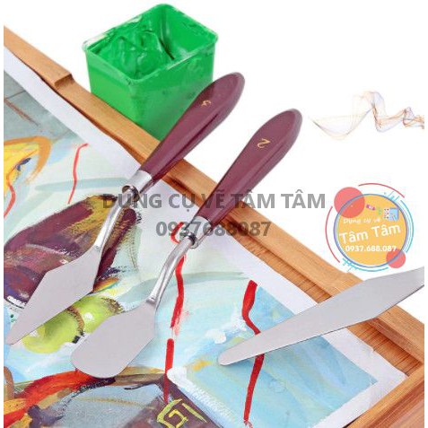 [ TÂM TÂM ] Bộ bay 5 cây, bay pha màu, Palette Knives set 5