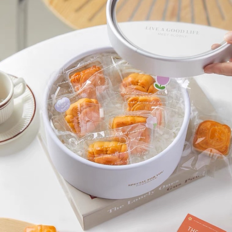 100 Túi Đựng Bánh hoạ tiết chữ nhỏ Có khay kèm Size 7x12cm hàn nhiệt niêm phong