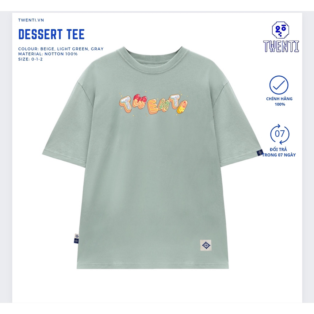 ÁO THUN TWENTI COTTON FORM OVERSIZE BÁNH KẸO