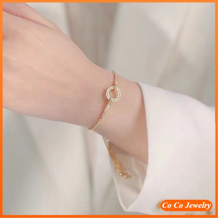 Vòng Đeo Tay Đính Kim Cương Giả Phong Cách Hàn Quốc Thời Trang