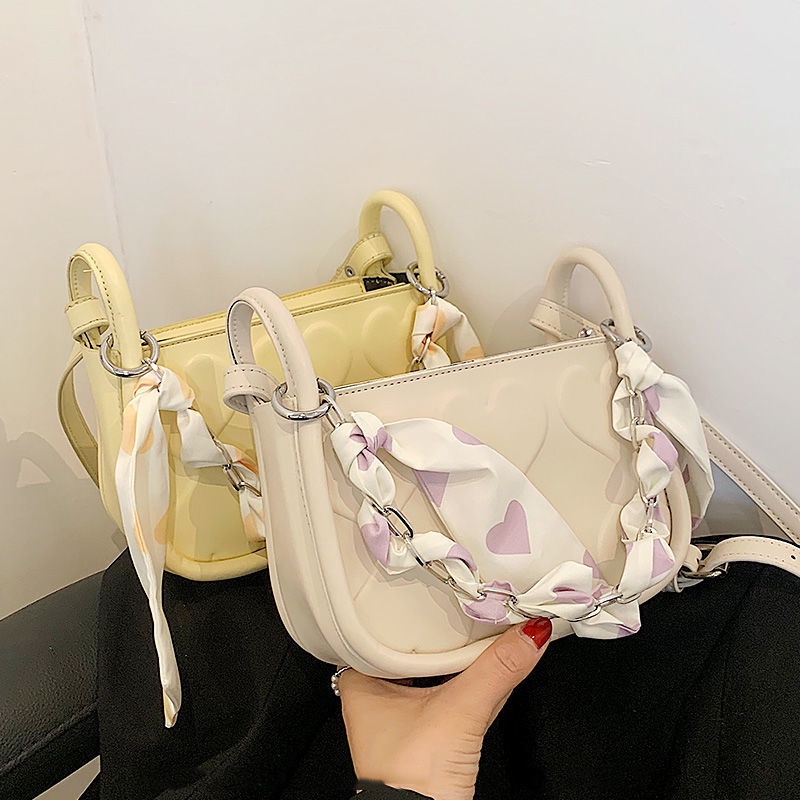 Túi đeo vai IELGY dạng hình vuông có dây xích nhỏ phong cách phương Tây thời trang chất lượng cao dành cho nữ