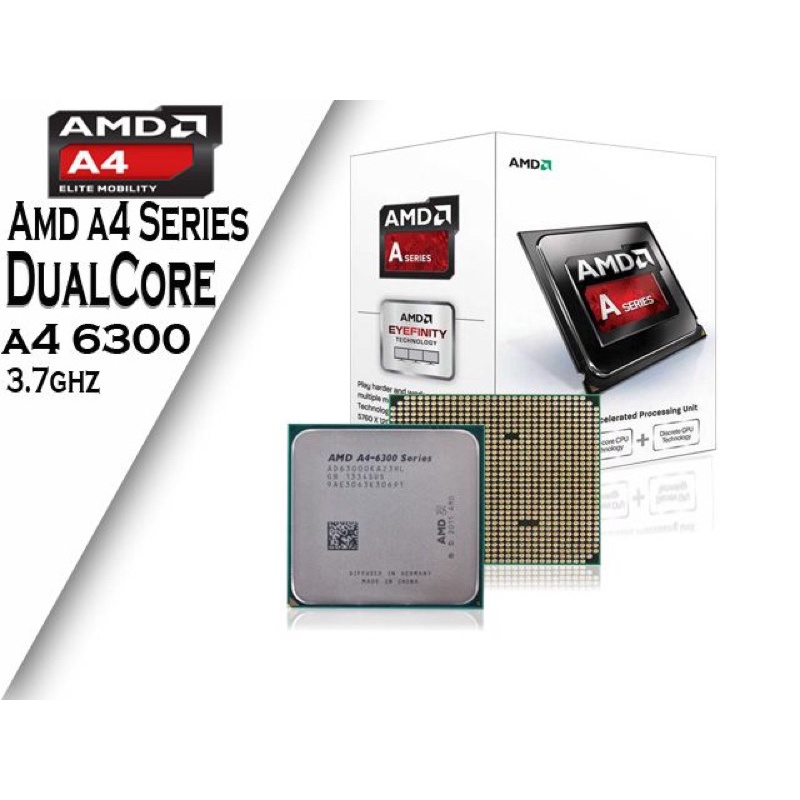 Cpu A4 6300 3,7ghz-3,9ghz socket Fm2 hàng chính hãng bảo hành 24th