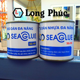 Keo dán nhựa trong suốt seaglue sg-45| trong suốt, chịu nước, dính chắc | lọ 300gr | long phúc shop