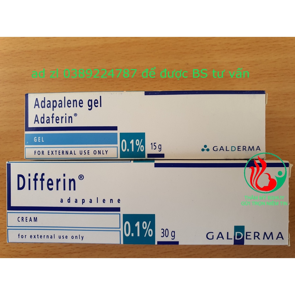 gel adaferin chính hãng galderma chứa adapalene 0.1 ( giống differin gel )