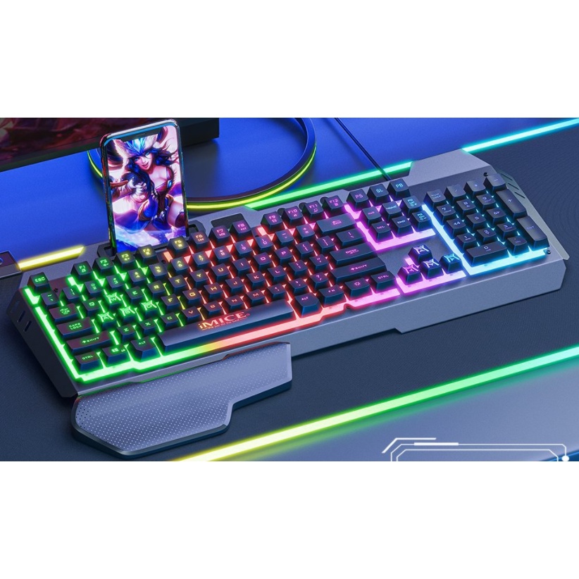 BÀN PHÍM Keyboard IMICE GK700 Giả Cơ CÓ LED chuyên GAME USB Chính hãng. VI TÍNH QUỐC DUY