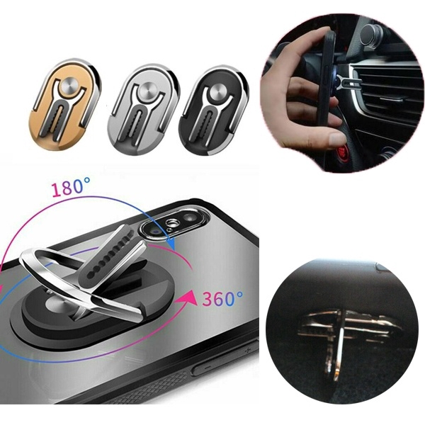 2 In 1 Multi Mobile Phone Bracket,360 Rotation Magnetic Finger Ring ,car phone holder Car Vent Mount
