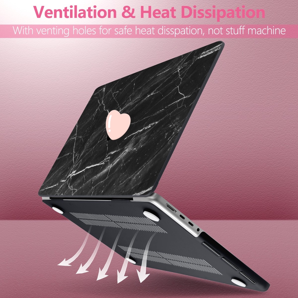 Ốp Điện Thoại Cứng Màu Đen Cho MacBook Pro Air M2 A2681 A2338 M1 A2337 A2179 Pro14 / 16 2021 A2442 Retina Touch Bar A1706 A1708 A2251 A1502 A2159 A1989