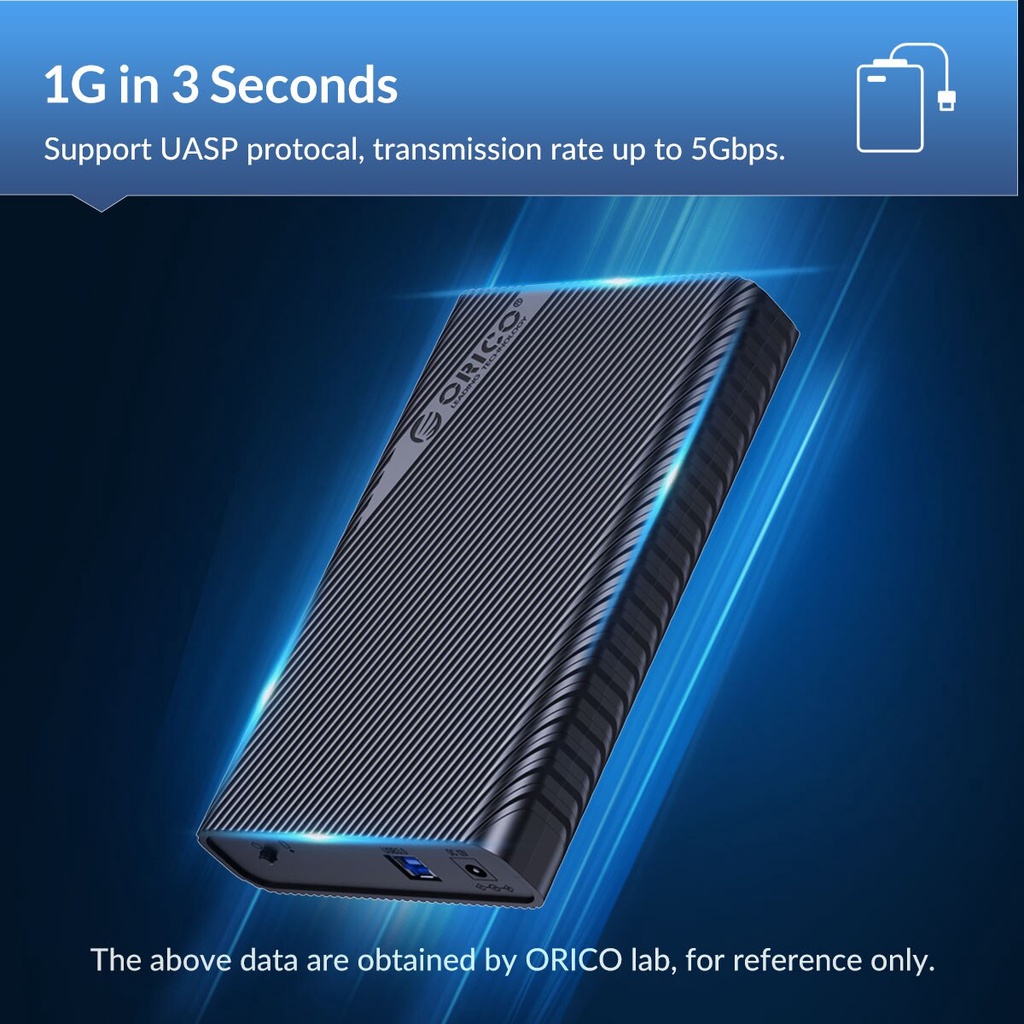 Vỏ ngoài ORICO bảo vệ ổ cứng 3.5 SATA 3.0 đến USB 3.0 5Gbps 12V2A （3521)