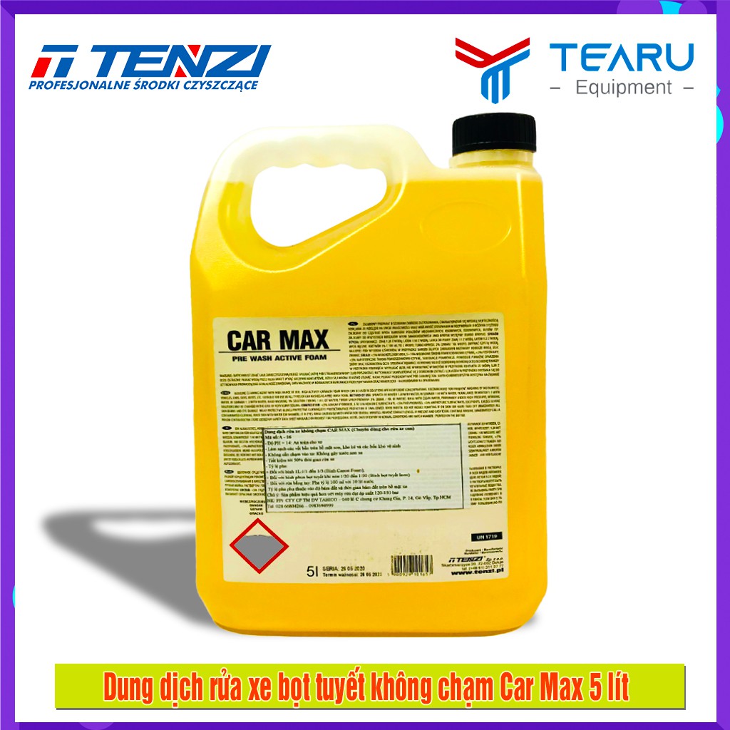 Dung dịch rửa xe Ô tô, xe máy không chạm Tenzi Car max - 5L