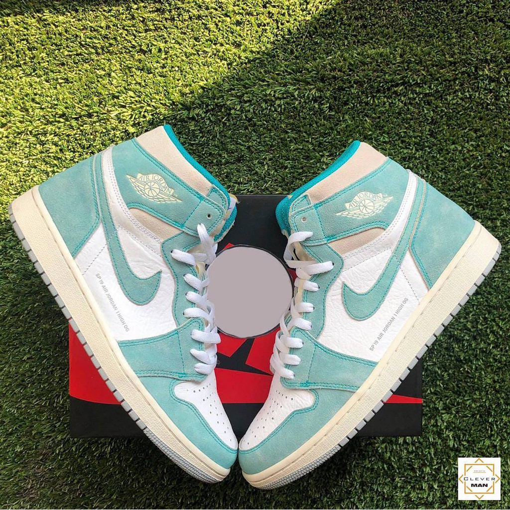 Giày Thể Thao Air Jordan 1 Retro High Turbo Green Xanh Ngọc Nhạt Cổ Cao Clever Man Store