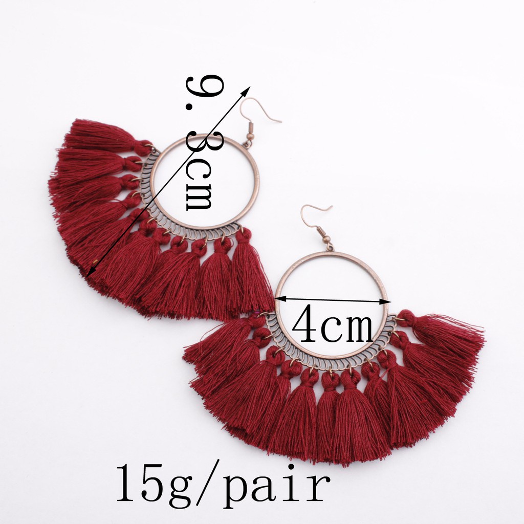 Hoa tai tua rua thời trang cho nữ khuyên tai boho - Mã HT024