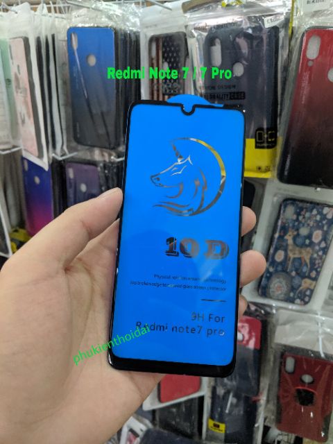 Cường lực Xiaomi Redmi Note 7 / 7 Pro 10D FREESHIP Từ 50k Full màn Full keo ôm màn 2.5D cao cấp chất đẹp