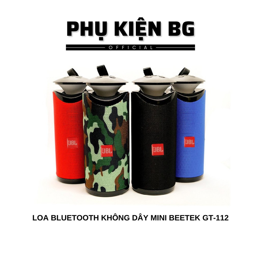 Loa Bluetooth Không dây Mini Cầm tay Beetek GT-112 Có đèn Led, Nghe nhạc hay, Cắm USB, Thẻ nhớ