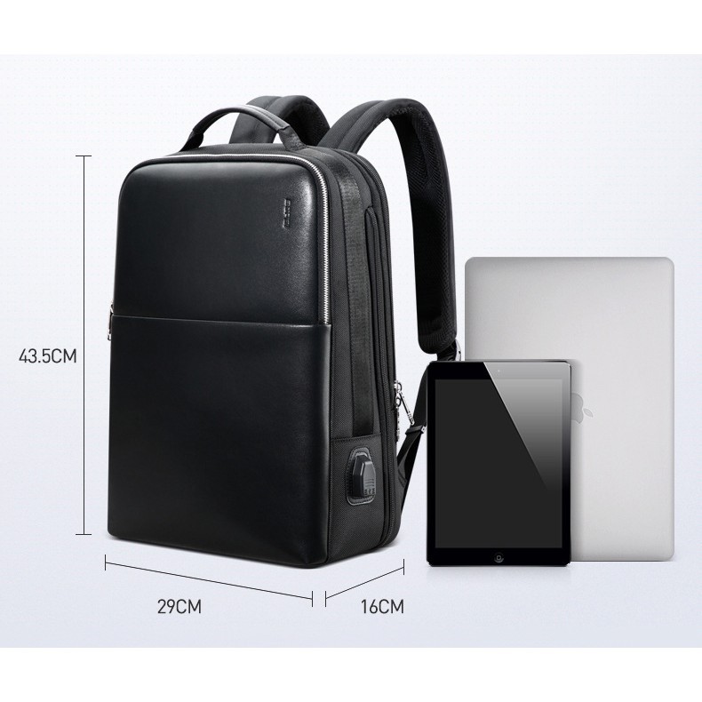 Balo Cao Cấp Chính Hãng BOPAI Phong Cách Doanh Nhân, Chống Thấm Nước, Tích Hợp Cổng USB, Có Thể Mở Rộng