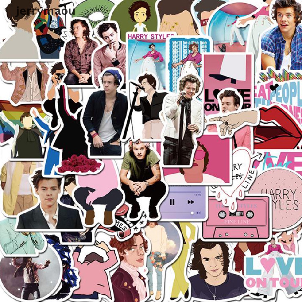 Bộ 50 Sticker Ca Sĩ Harry Edward Trang Trí Xe Đạp Laptop
