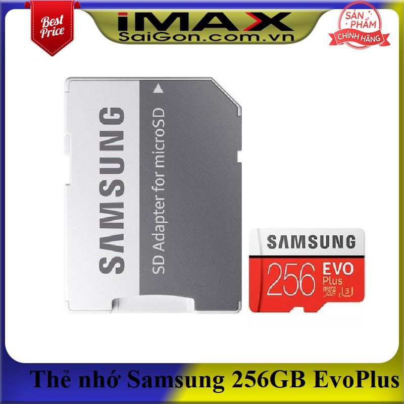 THẺ NHỚ SAMSUNG MICRO SDXC EVO PLUS 256GB 100/90MB/S, NEW