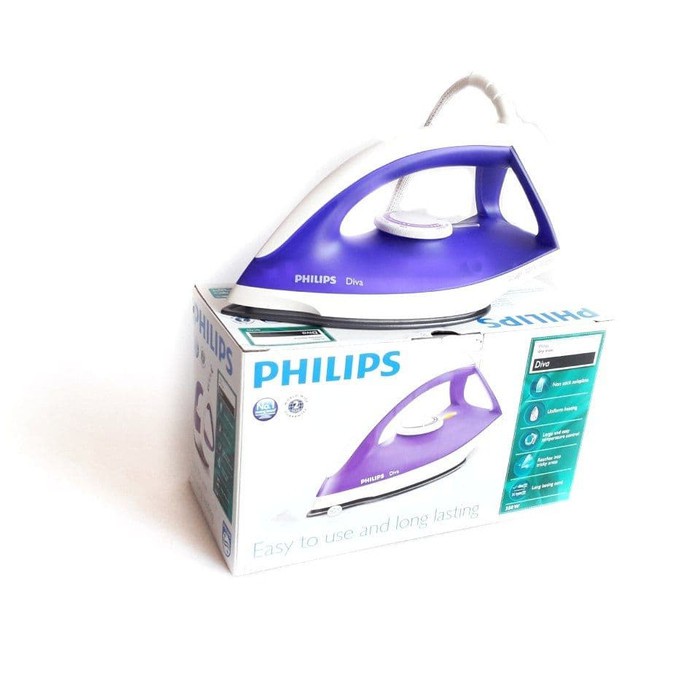 Bàn Ủi Điện Philips Diva Gc 122 - Rubsokan Mini Màu Tím / Xanh Lá