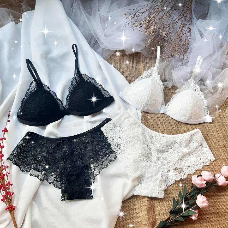 Bộ đồ lót ren không gọng bralette không gọng có mút siêu đẹp