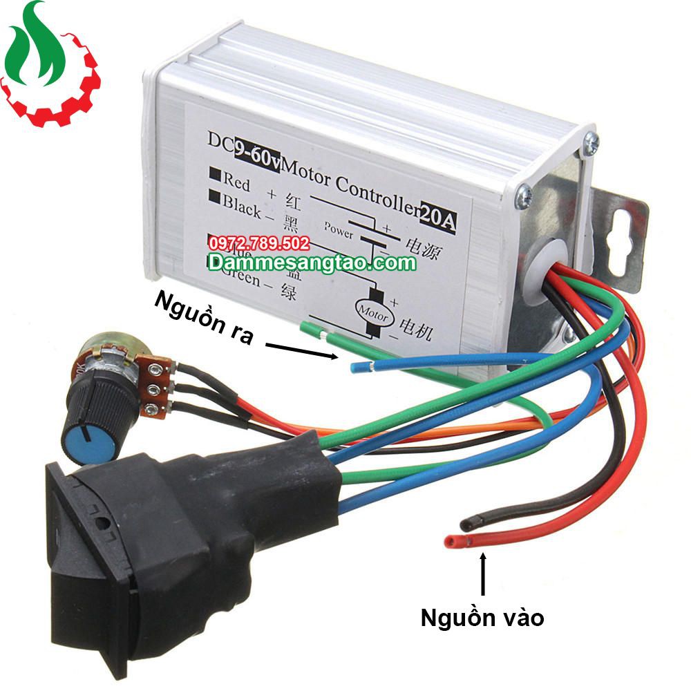Mạch điều khiển tốc độ động cơ DC 1200W có đảo chiều