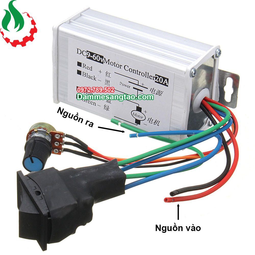 DMST Mạch điều khiển tốc độ động cơ DC 1200W có đảo chiều