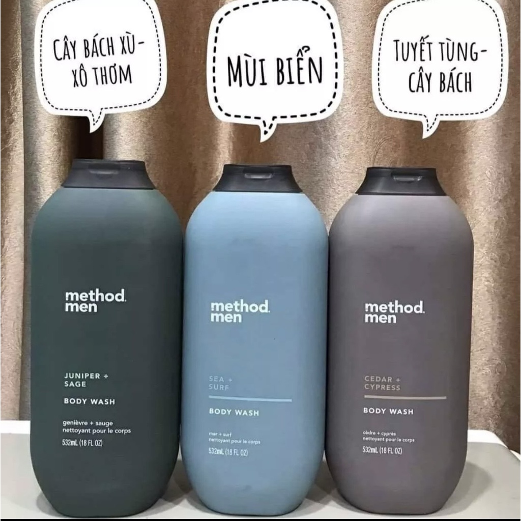 🌊👱‍♂️** SỮA TẮM CHO NAM #METHOD MEN BODY WASH 532ml**