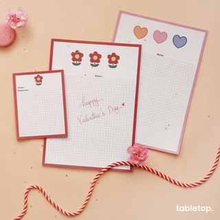Giấy note không dính/ xé rời/ notepad To-do kẻ ô, hình trái tim, gấu, hoa, quả bơ dễ thương [tabletop.]