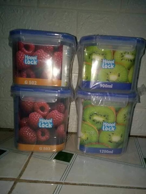 Bộ 2 Hộp Nhựa Chia Thực Phẩm Happi Lock 1200ml + 900ml | BigBuy360 - bigbuy360.vn